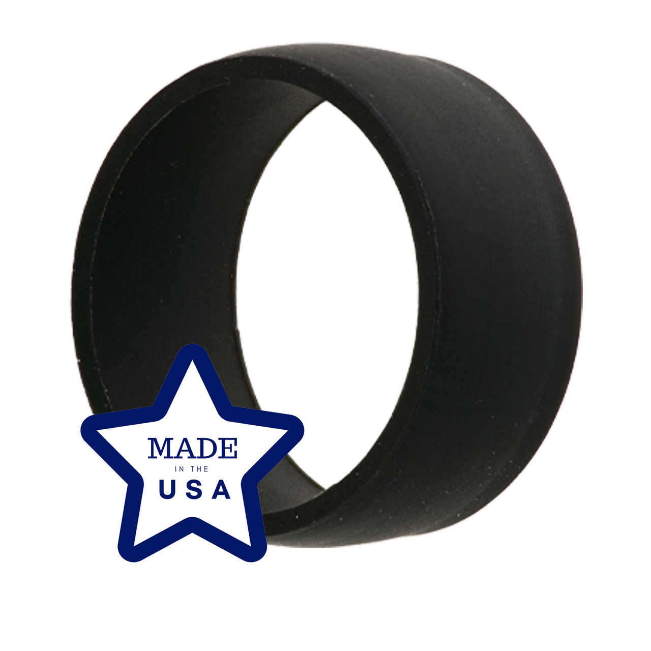 Buy Silver Titanium & Black Rubber Stripe Band Ring Online | INOX Jewelry  India - Inox Jewelry India