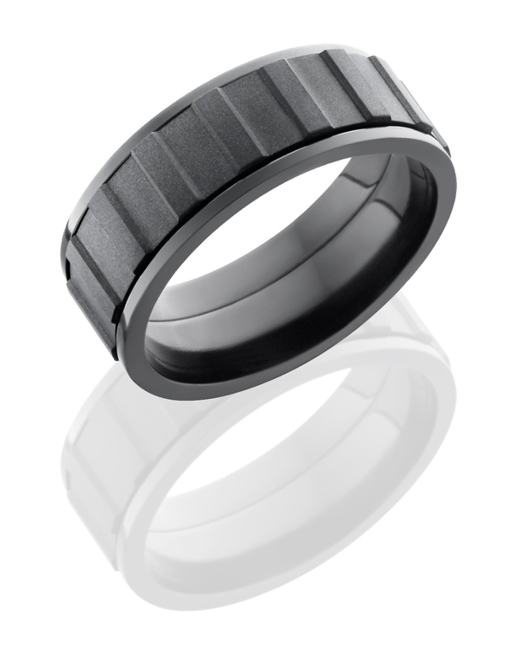 Buy Rose Gold, Black, & Silver Stainless Steel Ridged Stripe Spinner Ring  Online - INOX Jewelry - Inox Jewelry India