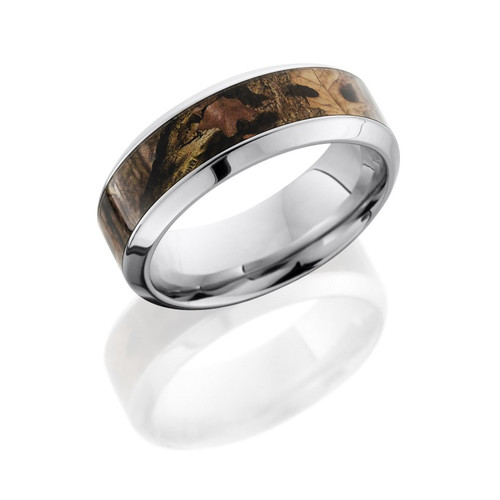 8mm Cobalt Chrome Band with Beveled Edges and 5mm Camo 8mm Cobalt Chrome Band with Beveled Edges and 5mm Camo