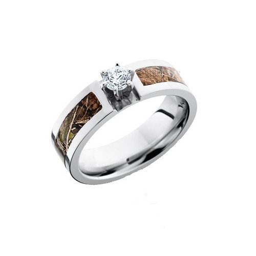 6mm Round Cut Diamond Camo Ring in Cobalt Chrome 6mm Round Cut Diamond Camo Ring in Cobalt Chrome