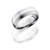 Titanium 8 mm Domed Band with Grooved Edges and 2 mm of Sterling Silver Titanium 8 mm Domed Band with Grooved Edges and 2 mm of Sterling Silver