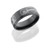 8mm Black Zirconium Guitar Ring with Grooved Edges