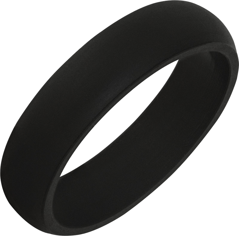 Thin Black Silicone Ring CAMOKIX Wedding Bands