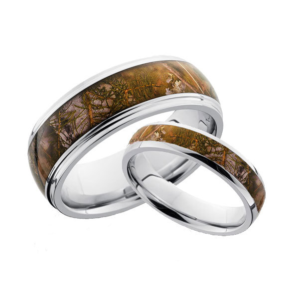 His and Hers Camo Wedding Ring Sets CAMOKIX