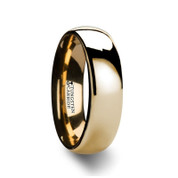 Gold Plated Tungsten Carbide 8mm wide ring