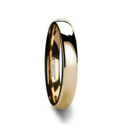 Gold Plated Tungsten Carbide 4mm wide ring