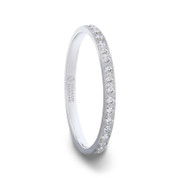 Titanium CZ Diamond Eternity Ring 2mm