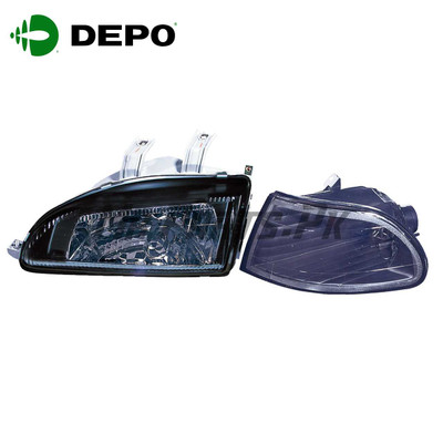 Buy Honda Civic 1992 - 1995 DEPO Black Performance Head Lamp | Mr Parts.Pk