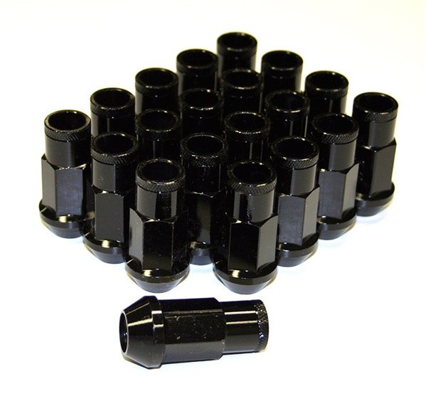 Gorilla Forged Steel Racing Lug Black Chrome Open End 12MM X 1.50 