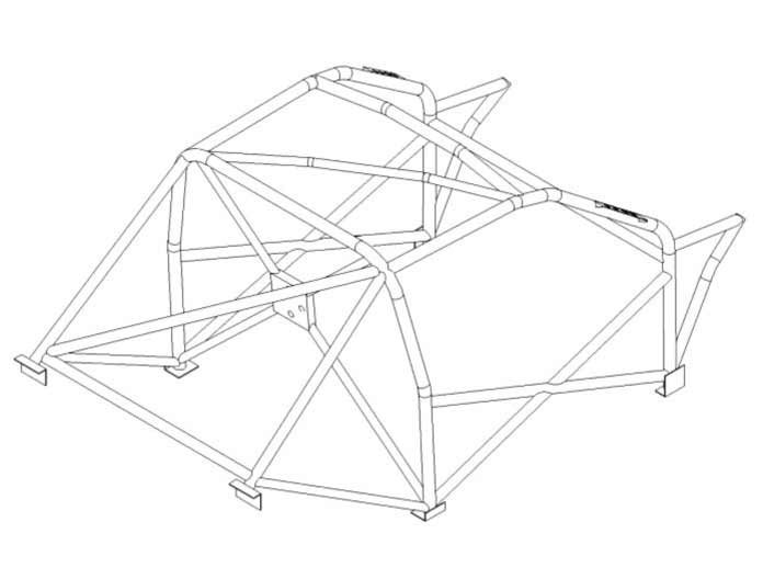 Custom Cages Volkswagen Golf Mk2 Multipoint T45 Roll Cage Kit