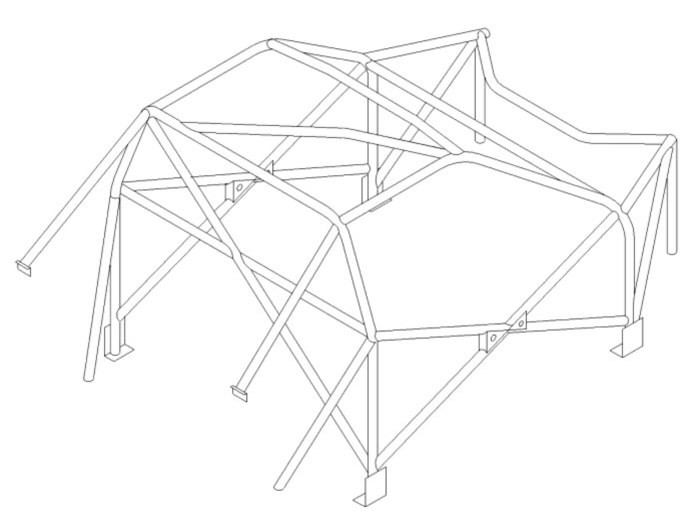 Custom Cages Volkswagen Golf Mk3 International Multipoint T45 Roll Cage Kit