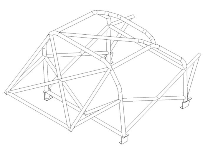 Custom Cages Volkswagen Golf Mk4 International Multipoint T45 Roll Cage Kit