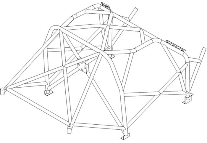 Custom Cages Volkswagen Golf Mk5 R32 Multipoint T45 Roll Cage Kit