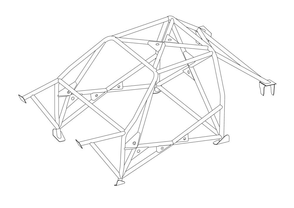 Custom Cages AUDI Quattro SWB Multipoint T45 Roll Cage Kit