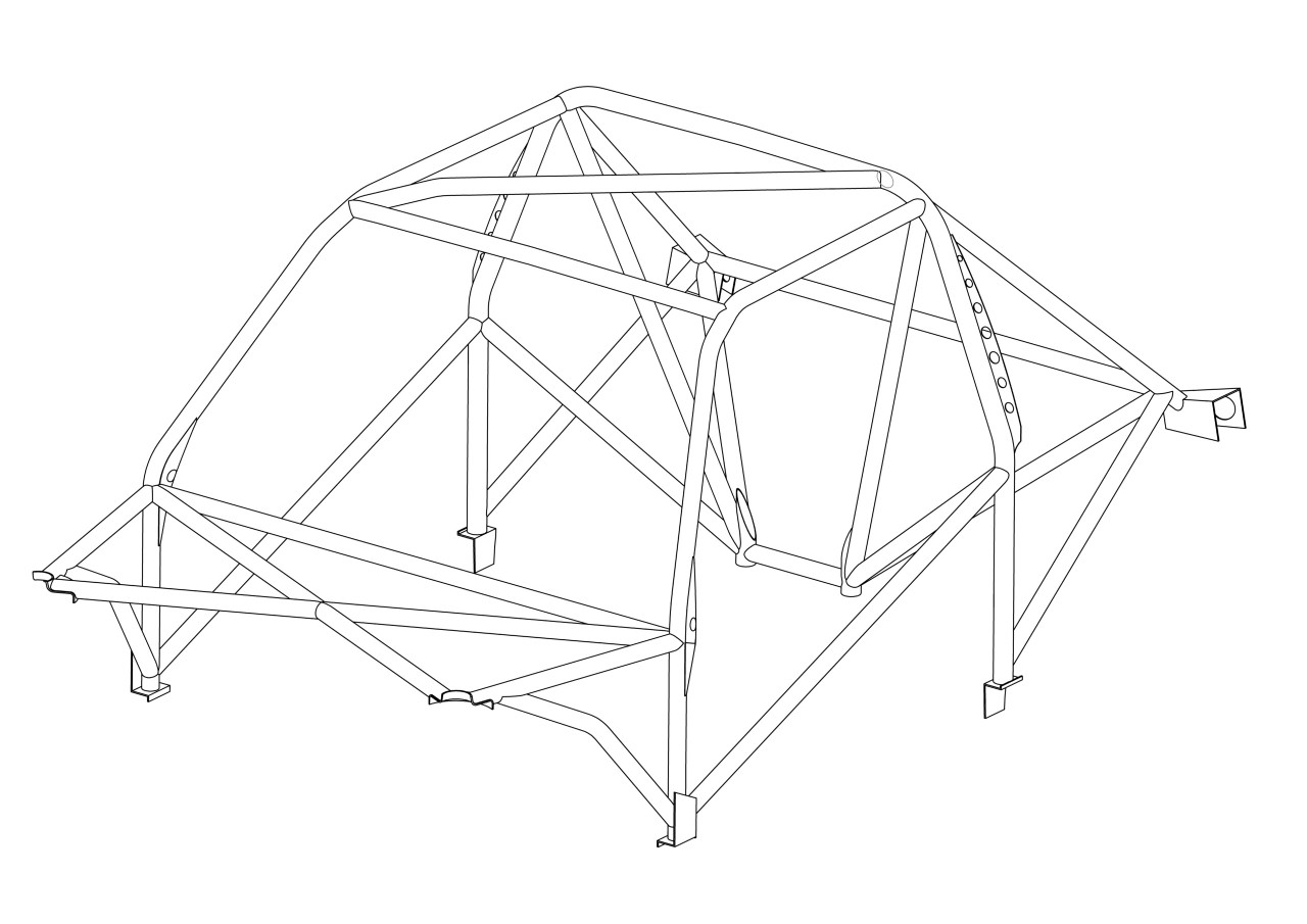 Custom Cages Ford Sierra Cosworth 'Factory Style' Multipoint 25CRMO4 Roll Cage Kit