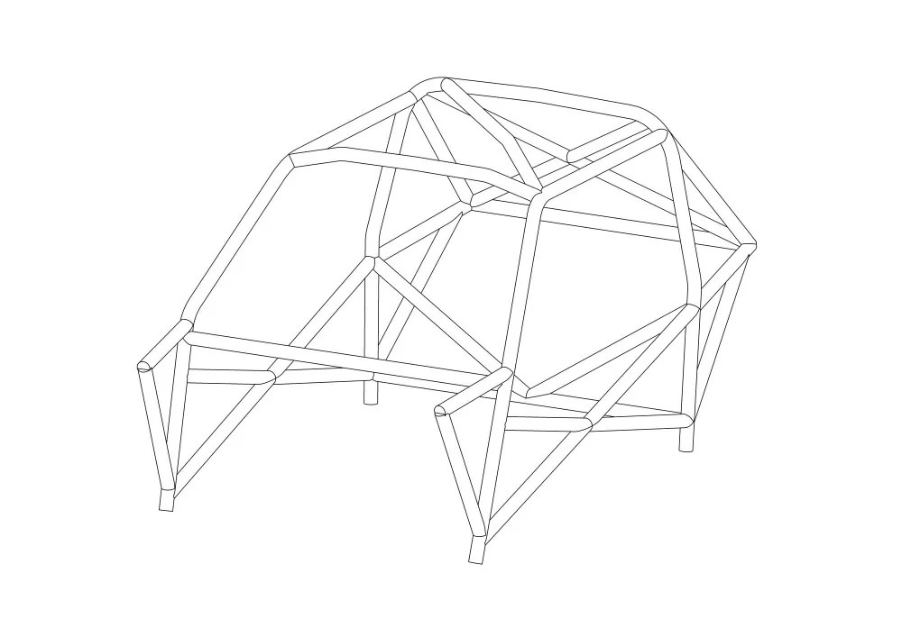 Custom Cages FORD Escort Mk2 International Multipoint T45 roll cage kit
