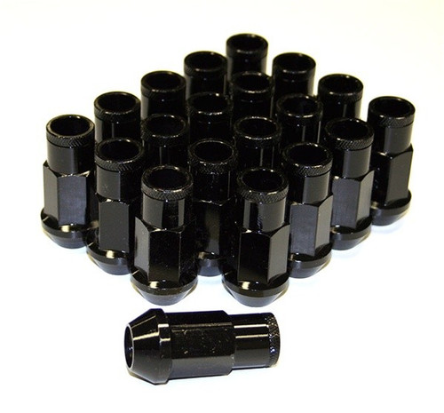 Gorilla Forged Steel Racing Lug Black Chrome Open End 12MM X 1.50 