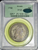 1796 Half Dol (PCGS; VF25; 16 Stars; Unattributed on old Green Holder) TEXT FOR PRICE!