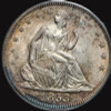 1853 Arrows and Rays Seated Half Dollar; PCGS MS62