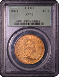 1801 XF45 Drape Bust Eagle in an OGH