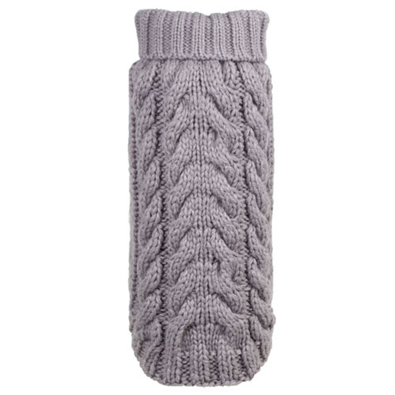 Worthy Dog Hand Knit Turtle Neck Dog Sweater | Grey