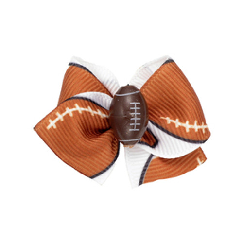 Leather LV Hair Bow in Brown - Shop By Designer - - Bows Posh Puppy Boutique