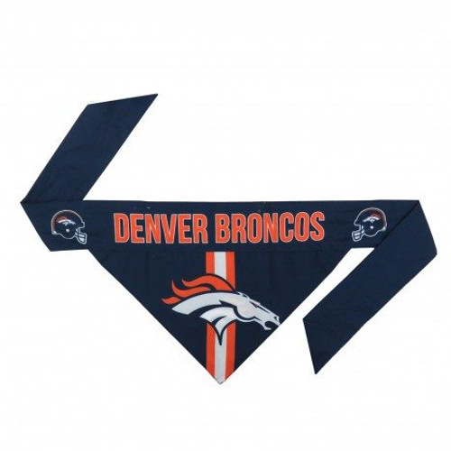Denver Broncos Tie-On Dog Bandana