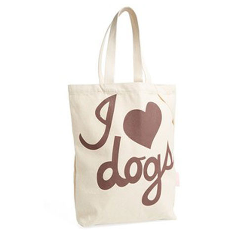 I Heart Weiner Dogs Organic Cotton Tote