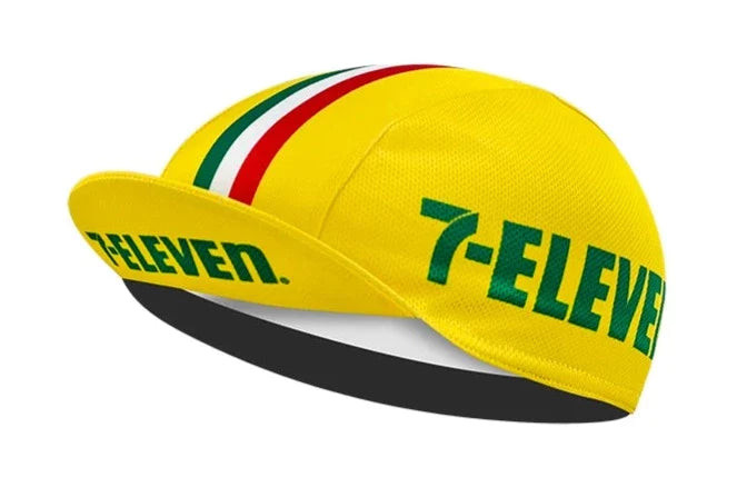 7-ELEVEN Yellow Retro Cycling Cap - Retro Cycling Jerseys