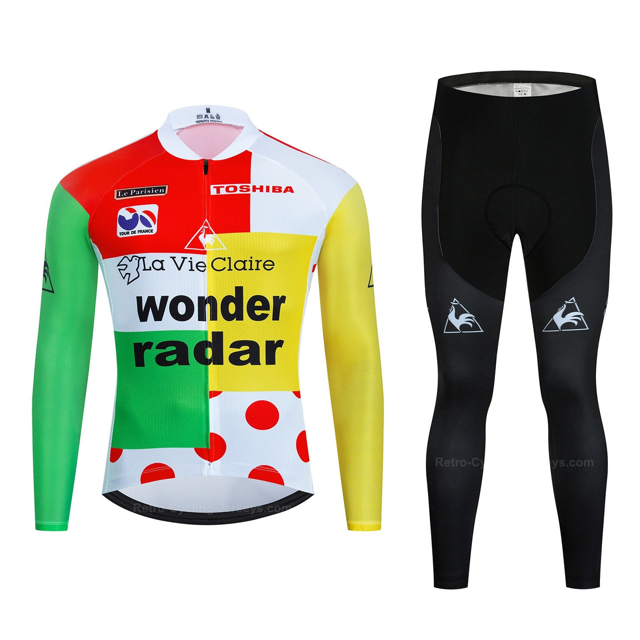 Maillot Velo Hinault 1985 Cycle La Vie Claire Wonder Radar