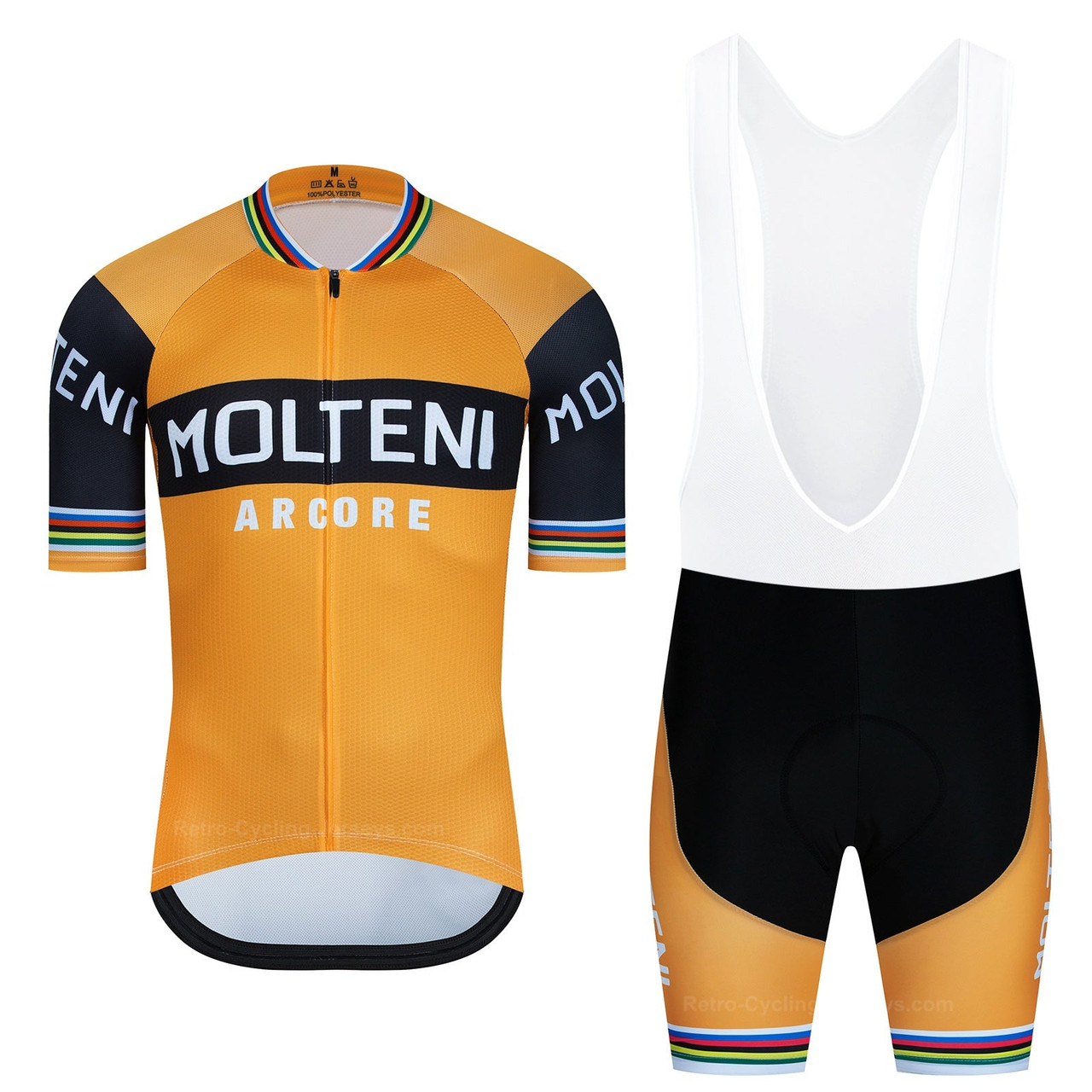 Maillot Cyclisme Vintage Eroica Molteni Arcore - 50% Laine Brodée Taille M Années 70