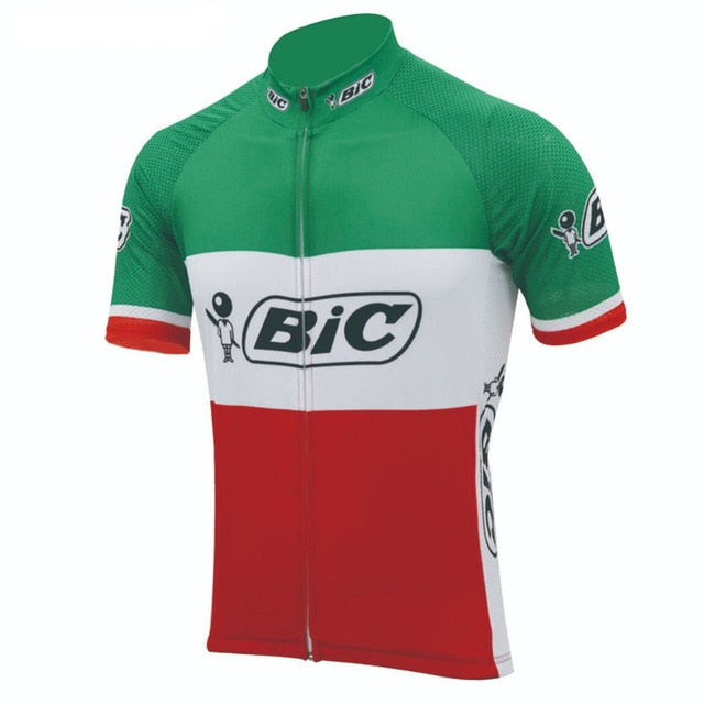 BIC Italy Short Sleeve Retro Cycling Jersey Retro Cycling Jerseys