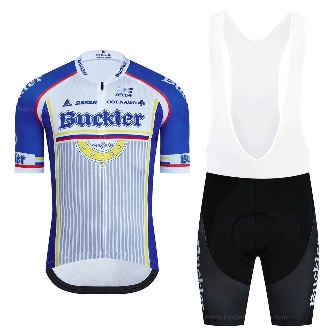 Maillot Cyclisme Vintage Lotto Superclub 1991 – MBK Mavic – Santini XL – Fluo