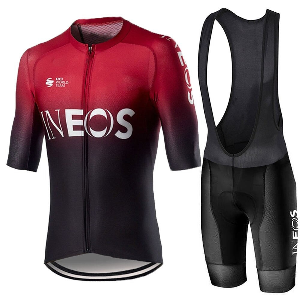 INEOS Grenadier 2020 Maroon Cycling Team Jersey Set Retro1