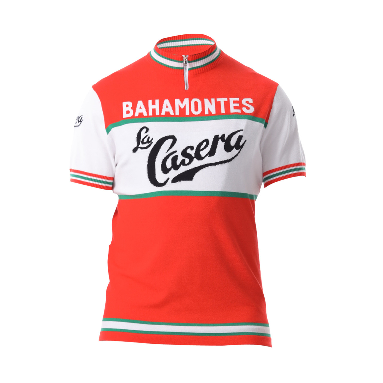La Casera-Bahamontes Merino Wool Retro Cycling Jersey Retro