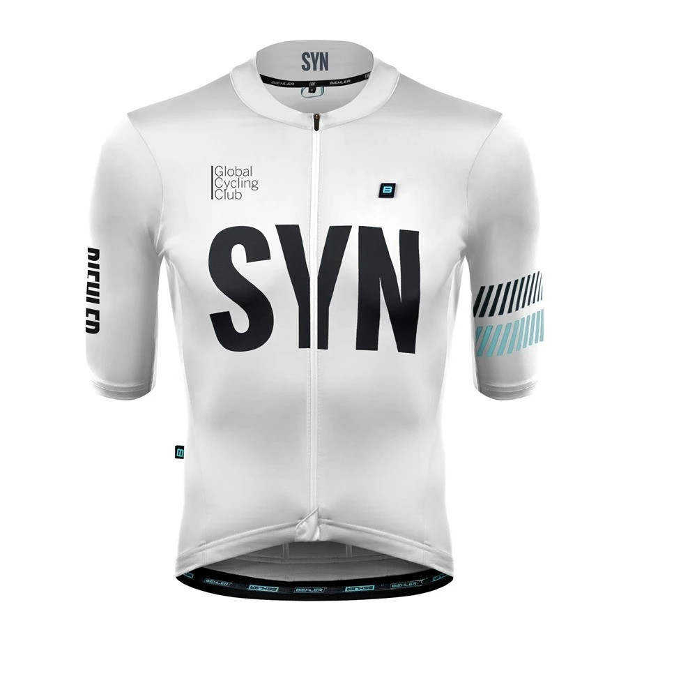 SYN Global Cycling Club White Jersey - Retro Cycling Jerseys