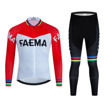 Bianchi Faema Retro Cycling Jersey Long Set (with Fleece Option
