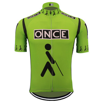 ONCE Green Retro Cycling Jersey