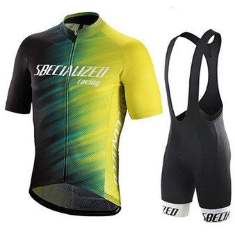 Specialized Racing Team Black-Yellow Cycling Jersey Set