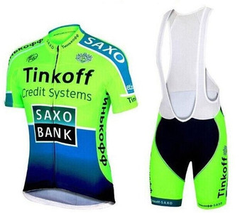 Tinkoff Saxo Bank Light Green Set - Retro Cycling Jerseys