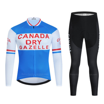 Canada Dry Gazelle Retro Cycling Jersey Long Set (with Fleece Option