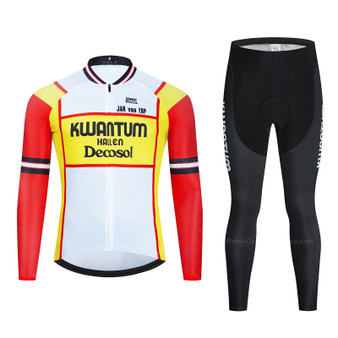 Kwantum Hallen Decosol Retro Cycling Jersey Long Set (with Fleece Option)
