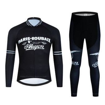 Paris-Roubaix Retro Cycling Jersey Long Set (with Fleece Option)