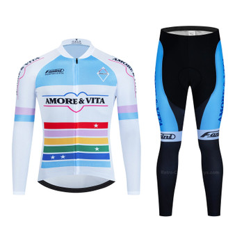 Amore & Vita Retro Cycling Jersey Long Set (with Fleece Option)