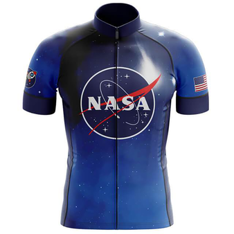 NASA Blue Retro Cycling Jersey