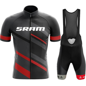 SRAM Red Stripe Retro Cycling Jersey Set
