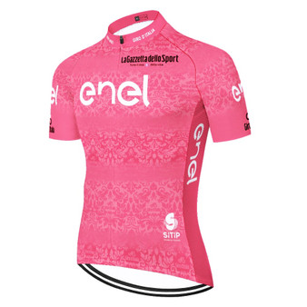 Enel Giro d'Italia 2024 Pink Pattern Gazzetta dello Sport Retro Cycling Jersey