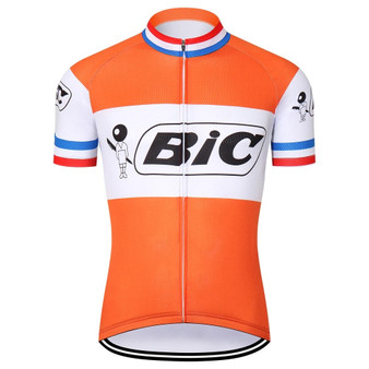 SALE-BIC Orange-France Retro Cycling Jersey