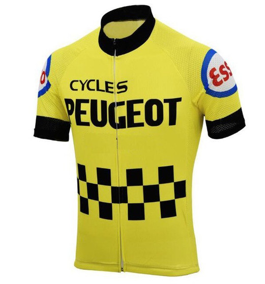 Peugeot Esso Retro Cycling Jersey Short Sleeve