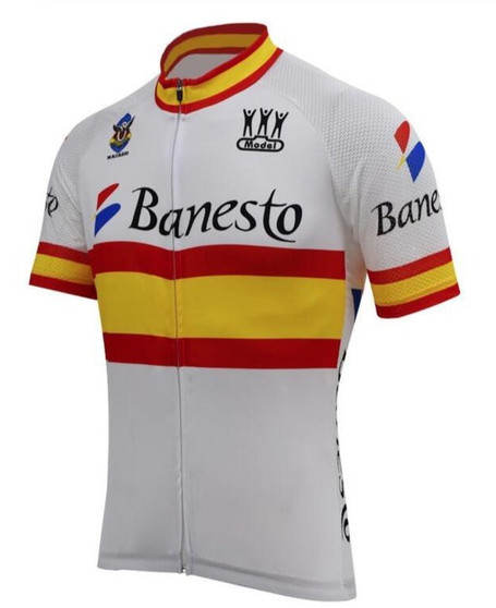 Banesto Spanish Flag Retro Cycling Jersey